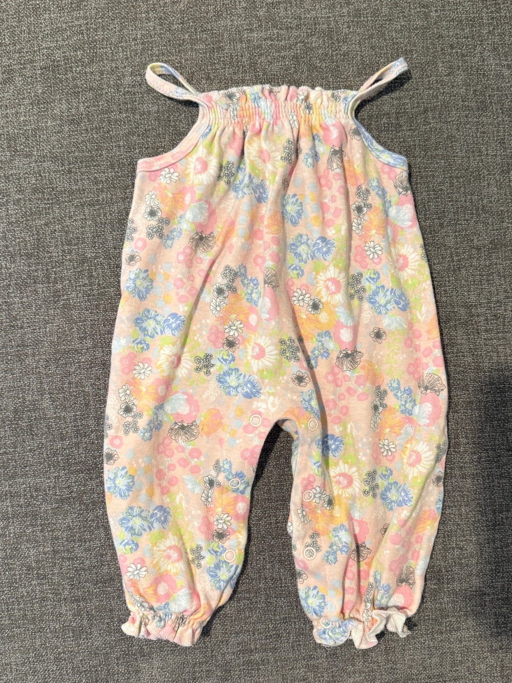 Laura Ashley Baby Floral Pastel Baby Romper - Pink, Blue & Yellow 6-9m